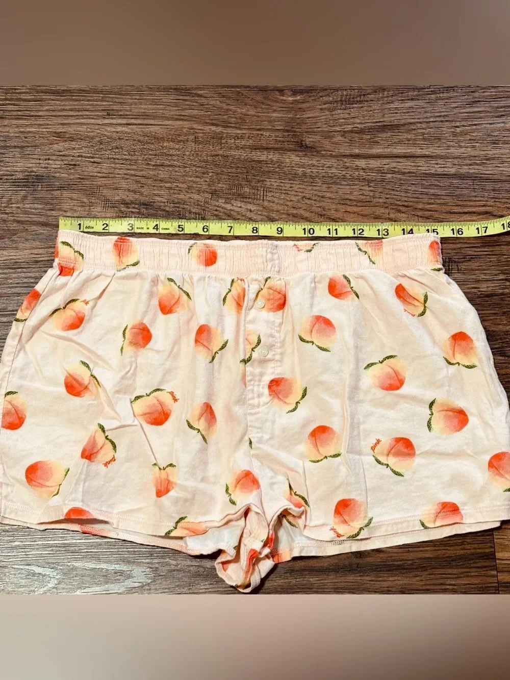 Victoria's Secret PINK Peach Print Boxer Sleep Shorts Pink Peach Medium